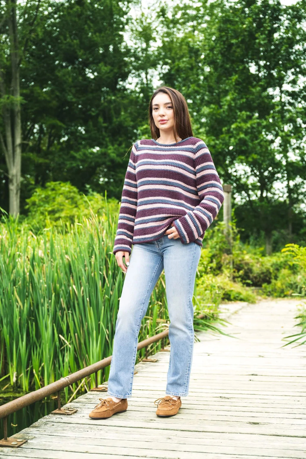 Leeward Pullover (Knit) by Lion Brand Yarn