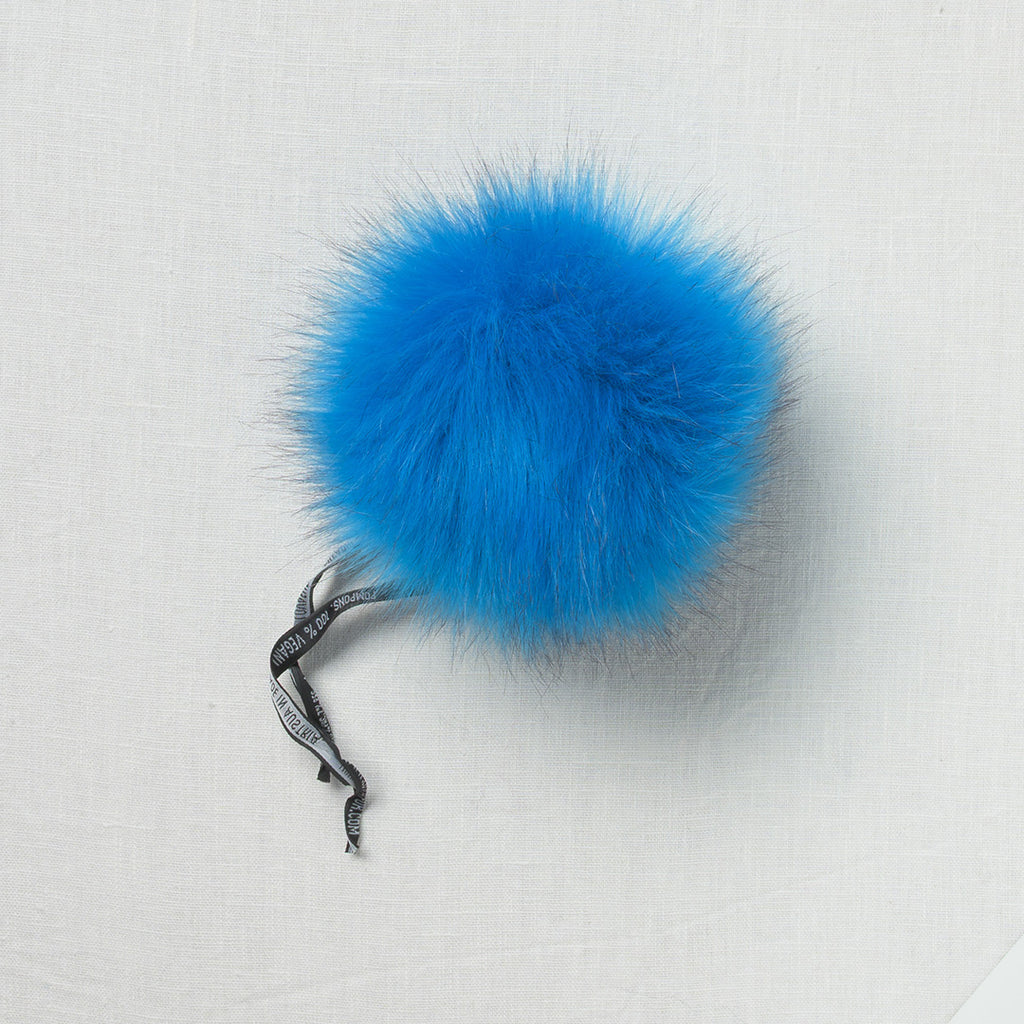 Lovafur Luxe Faux Fur Pom Ocean Blue Fox