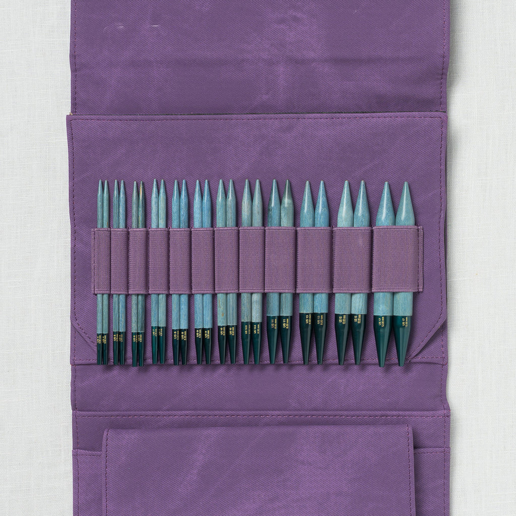 Lykke Indigo 5" Interchangeable Circular Needle Set, Violet Denim Case