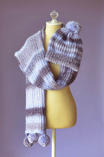 Pomtastic Hat and Scarf by Universal Yarn