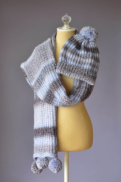 Pomtastic Hat and Scarf by Universal Yarn