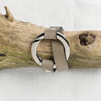 JUL Designs Round Ring Shawl Cuff, Pewter w/ Nickel Hardware