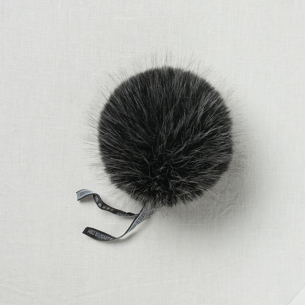 Lovafur Luxe Faux Fur Pom Salt and Pepper Harlequin