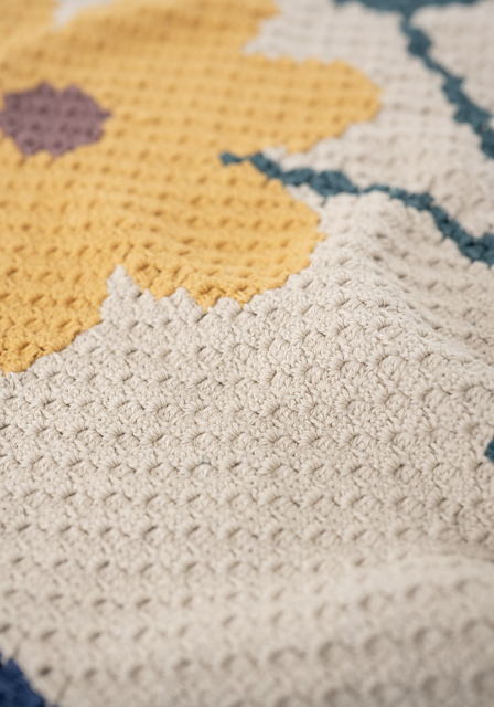 Spring Bloom C2C Blanket by Lion Brand Yarn