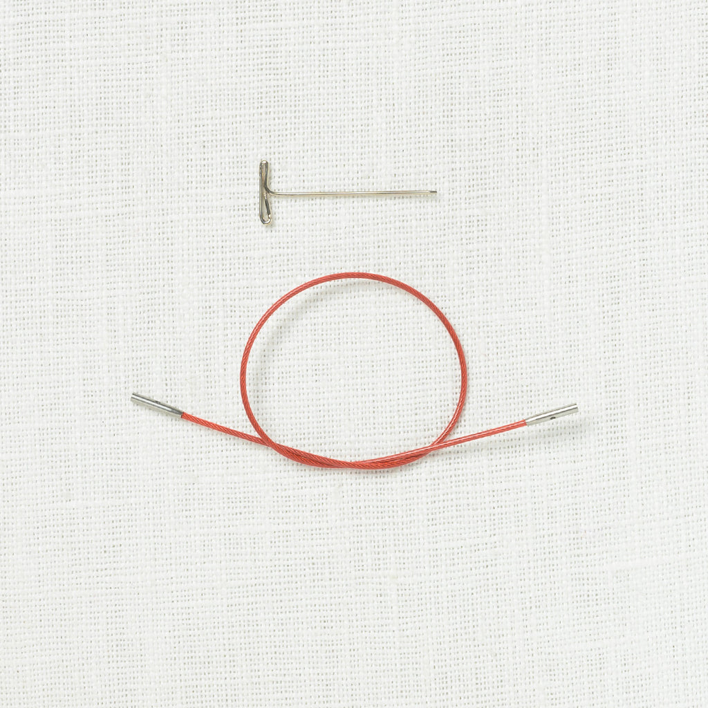 ChiaoGoo Twist Red Shorties Interchangeable Cable, Mini (fits US 0-3 Shortie needles)