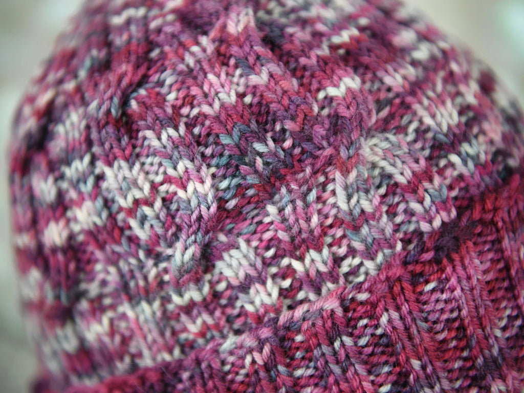 Raspberry Braids Hat by Shannon Dunbabin