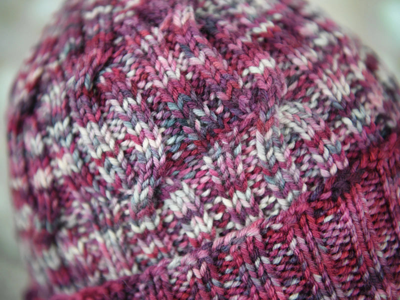 Raspberry Braids Hat by Shannon Dunbabin