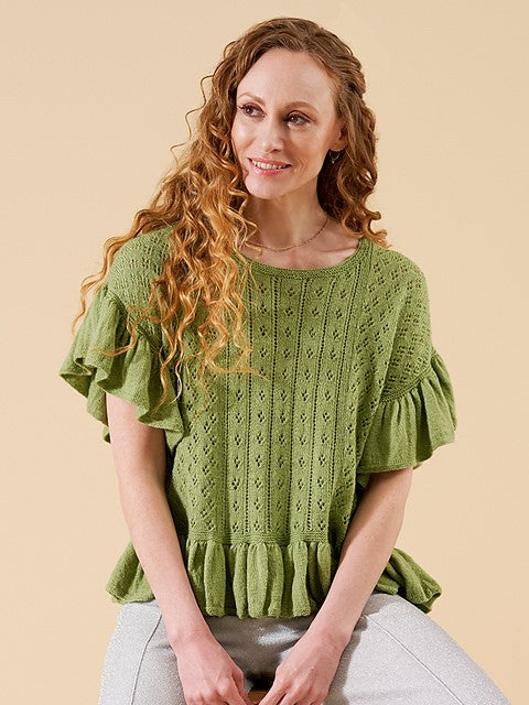 Juliana Lace Ruffle Top & Cardigan by Chloe Elizabeth Birch