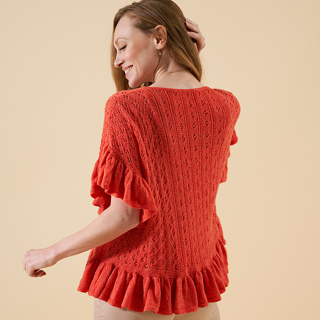 Juliana Lace Ruffle Top & Cardigan by Chloe Elizabeth Birch