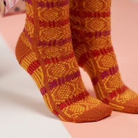 Hive Knitted Socks by Winwick Mum