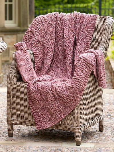 Herriott Cable Blanket & Hot Water Bottle Cover by Jenny Watson