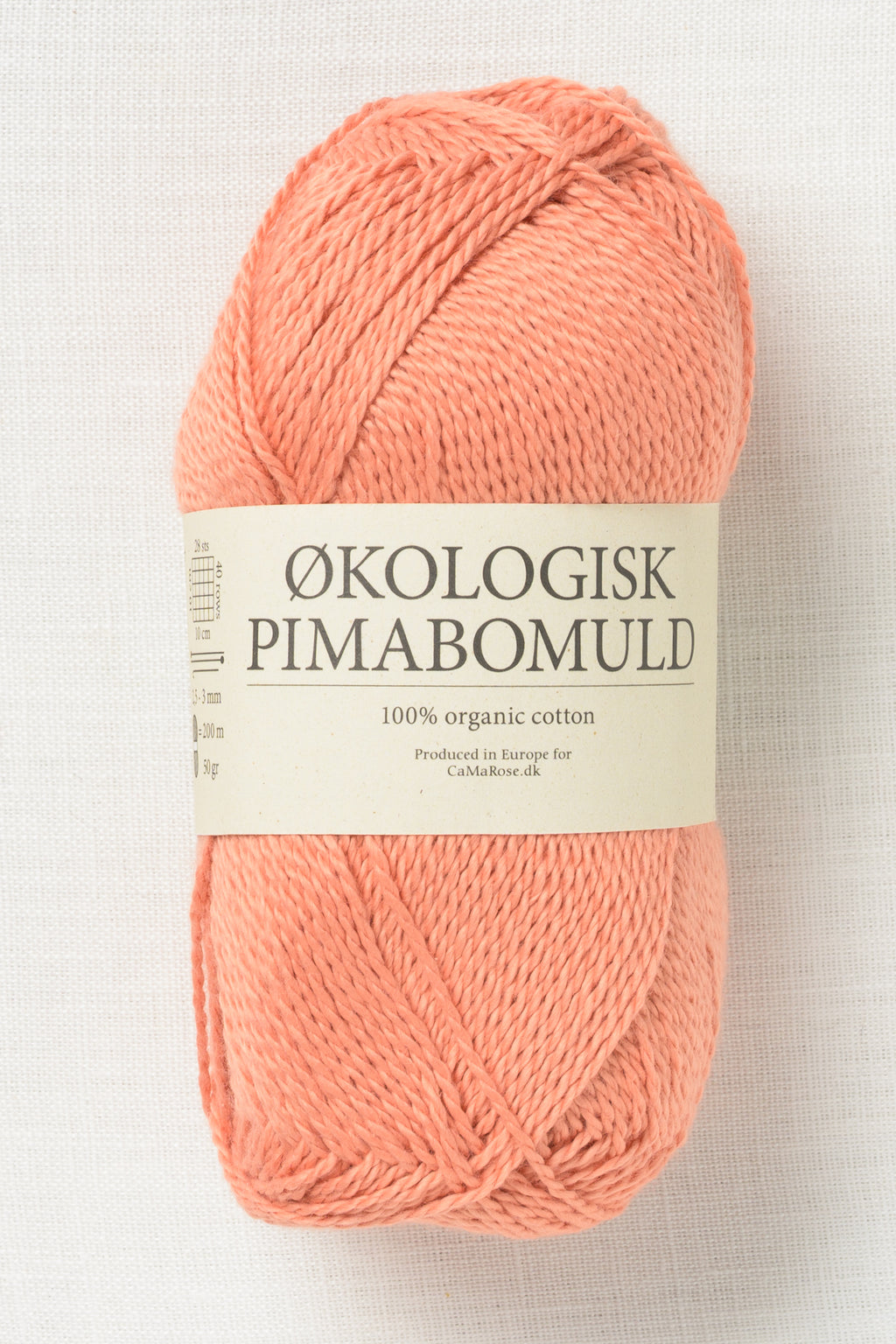 CaMaRose Økologisk Pimabomuld 3744 Støvet Koral (Dusty Coral)