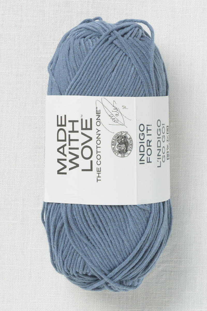 Lion Brand Made With Love The Cottony One 110BN Indigo For It