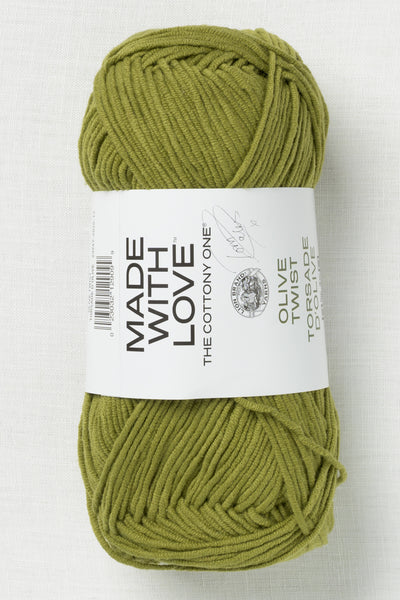 Lion Brand Made With Love The Cottony One 130AG Olive Twist