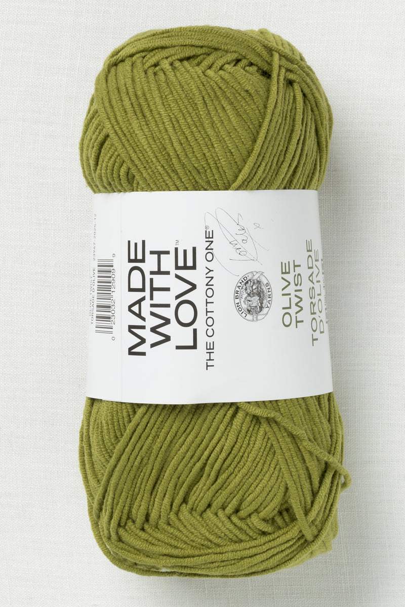 Lion Brand Made With Love The Cottony One 130AG Olive Twist