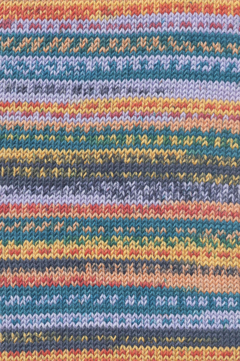 Lang Yarns Merino 120 Color 4 Yellow Orange Petrol Lilac swatch