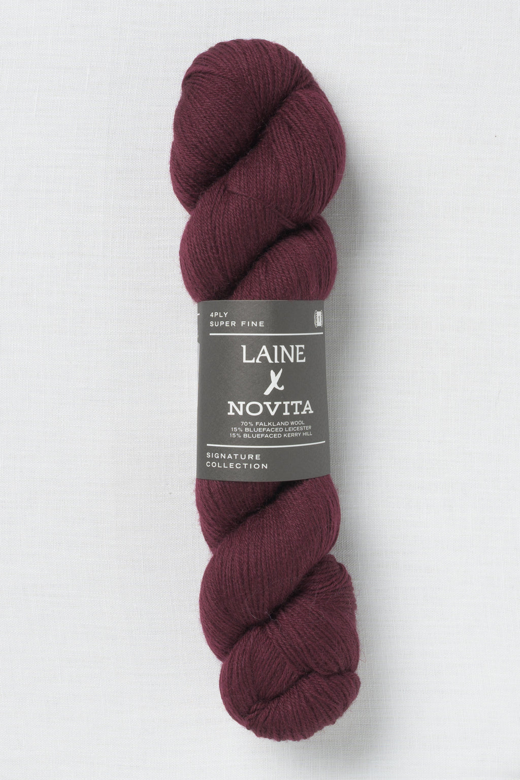 Laine X Novita 4ply 7821 Deep Burgundy