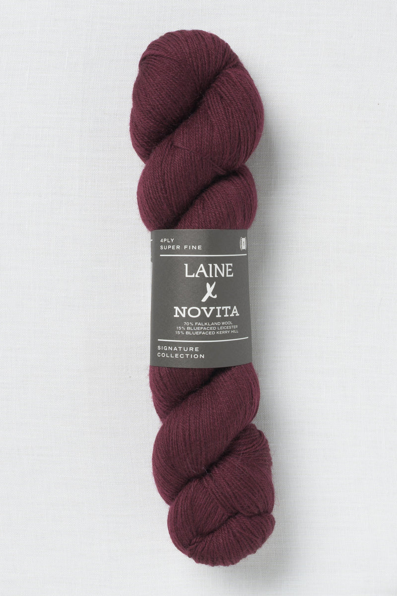 Laine X Novita 4ply 7821 Deep Burgundy
