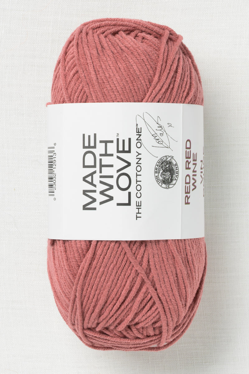 Lion Brand Made With Love The Cottony One 114W Red Red Wine