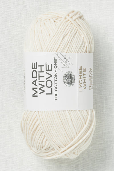 Lion Brand Made With Love The Cottony One 098BB Lychee White