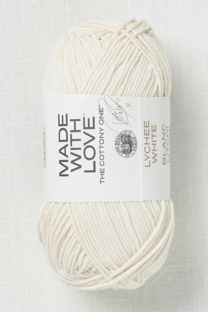 Lion Brand Made With Love The Cottony One 098BB Lychee White