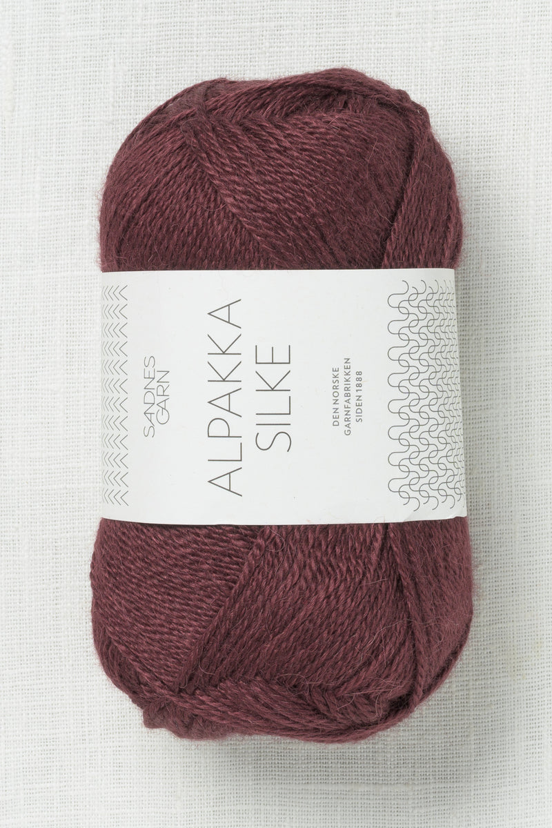 Sandnes Garn Alpakka Silke 4372 Deep Burgundy (Discontinued)