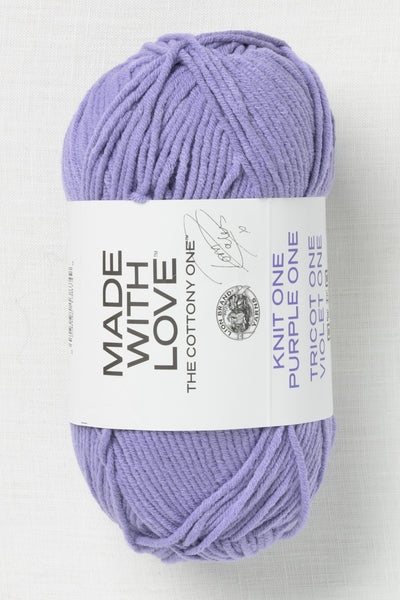 Lion Brand Made With Love The Cottony One 146AR Knit One Purple One