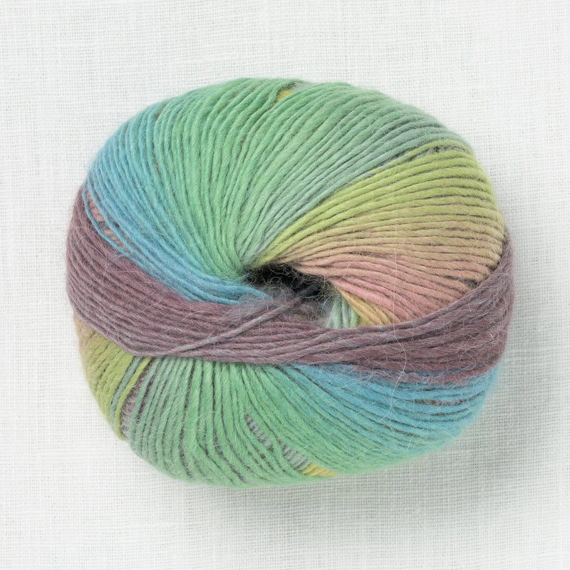 Lang Yarns Aurora 4 Lime Green Violet Turquoise