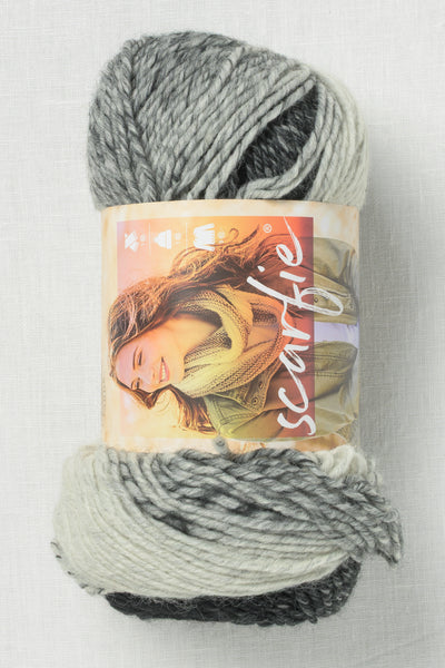 Lion Brand Scarfie 201BK Cream Black