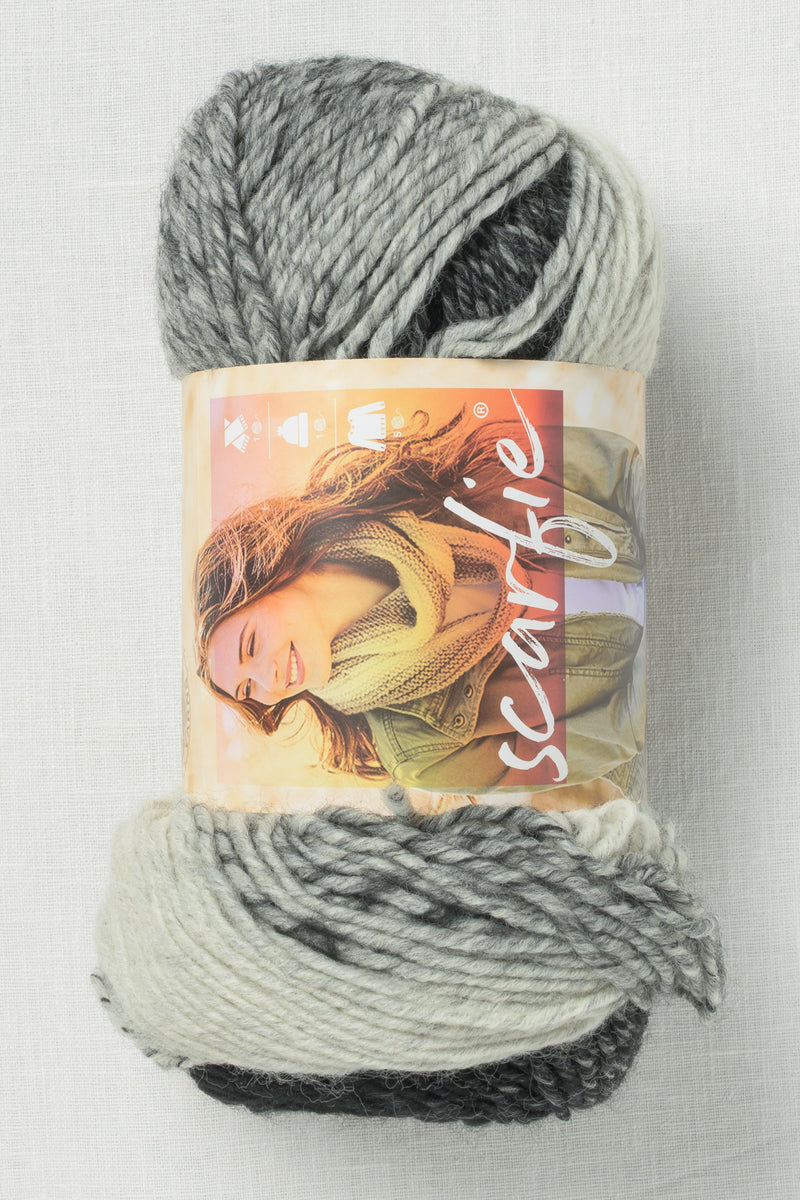 Lion Brand Scarfie 201BK Cream Black