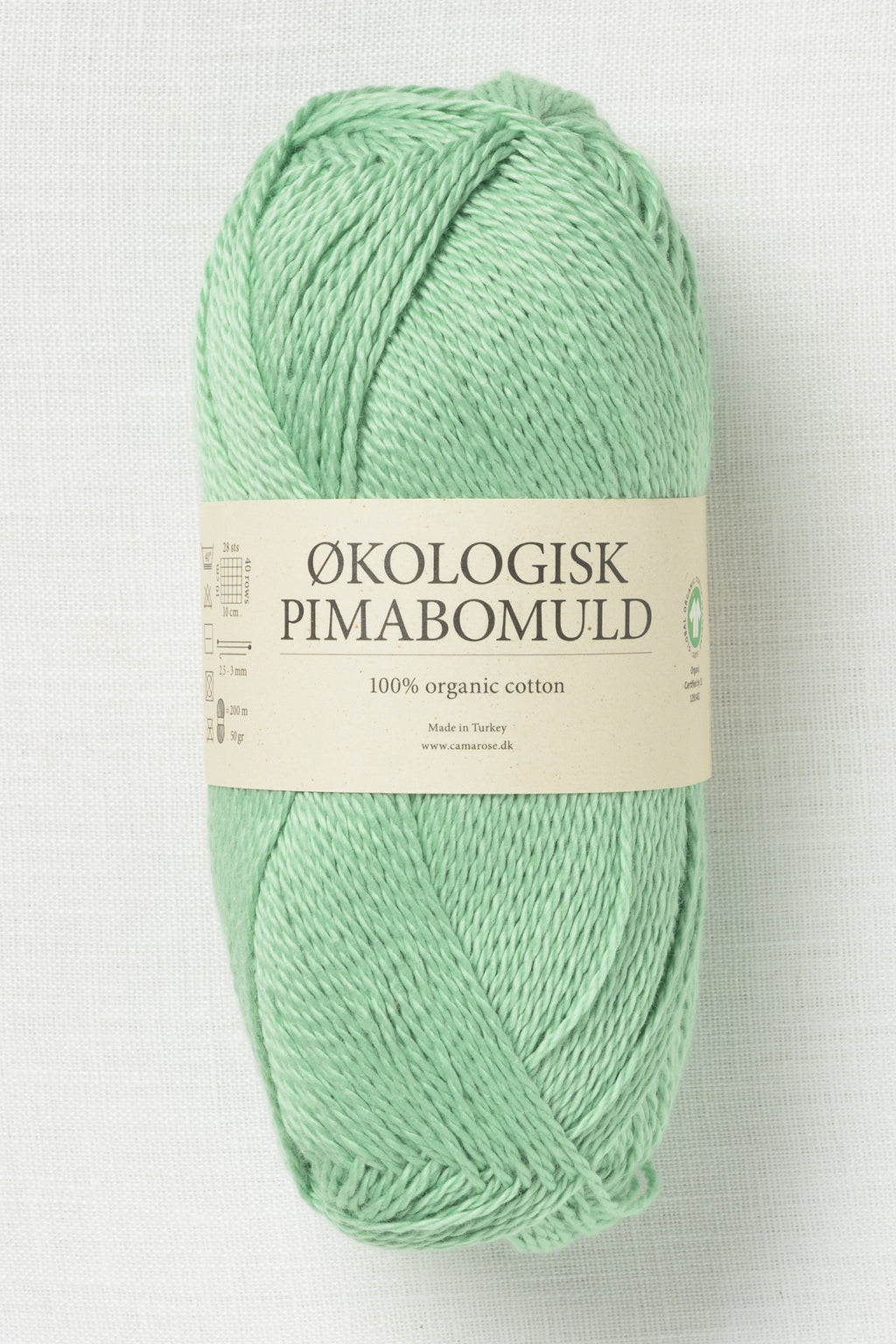 CaMaRose Økologisk Pimabomuld 3738 Lysegrøn (Light Green)
