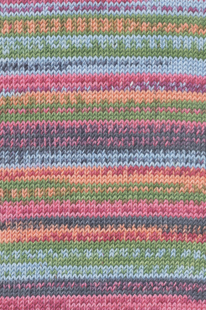 Lang Yarns Merino 120 Color 3 Green Pink Blue Grey swatch