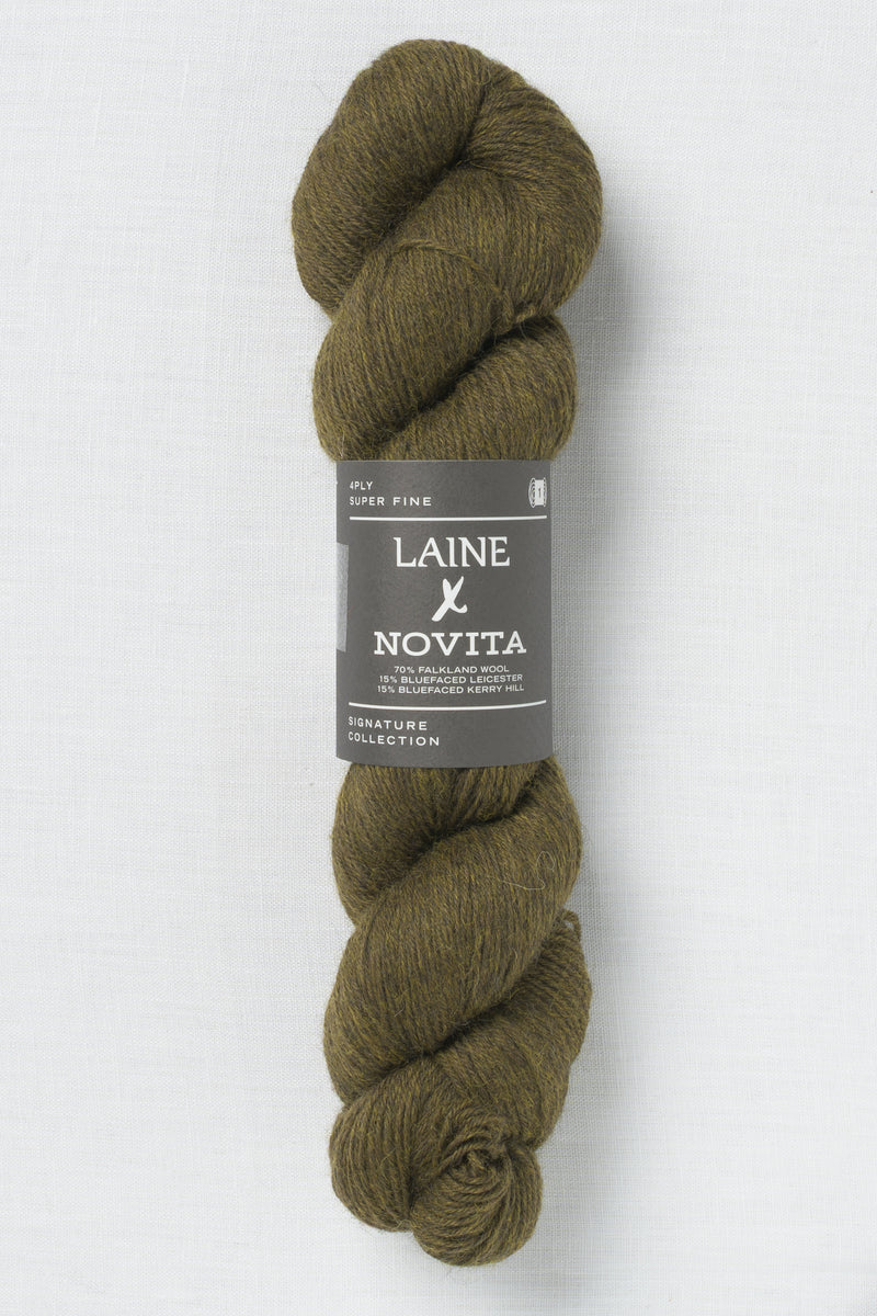 Laine X Novita 4ply 3401 Earthy Olive