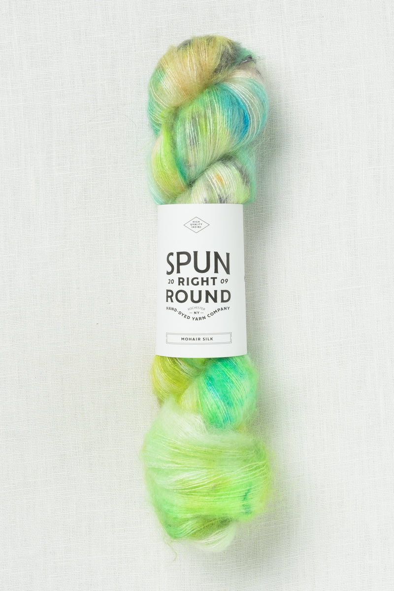 Spun Right Round Mohair Silk Lace Parakeet Feet