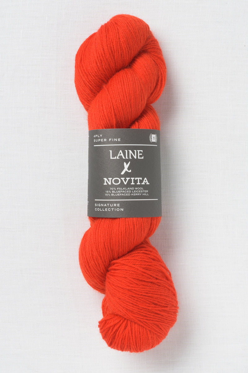 Laine X Novita 4ply 5441 Sunset Poppy