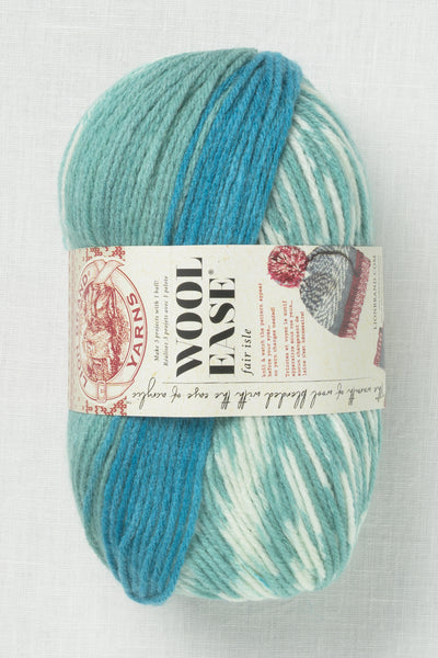 Lion Brand Wool Ease Fair Isle 207BO Light Aqua Turquoise