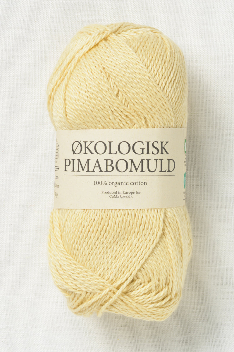 CaMaRose Økologisk Pimabomuld 3704 Lysegul (Light Yellow)