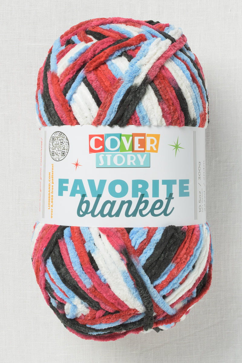 Lion Brand Cover Story Favorite Blanket 213AV Burrr-Berry