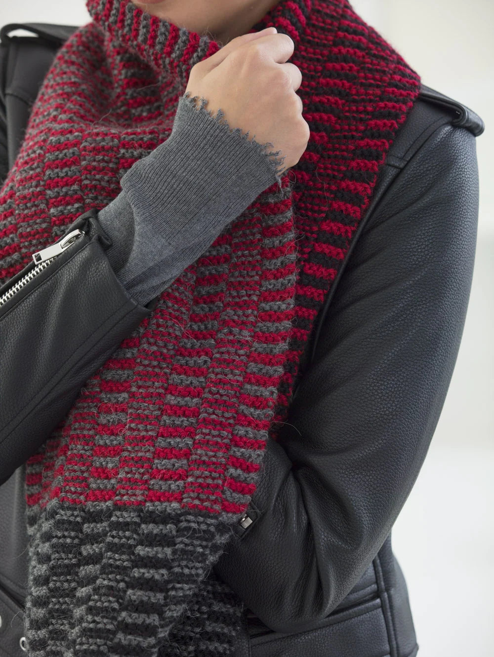Three Color Cowl (Knit) by Lion Brand Yarn