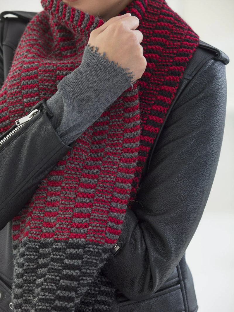 Three Color Cowl (Knit) by Lion Brand Yarn