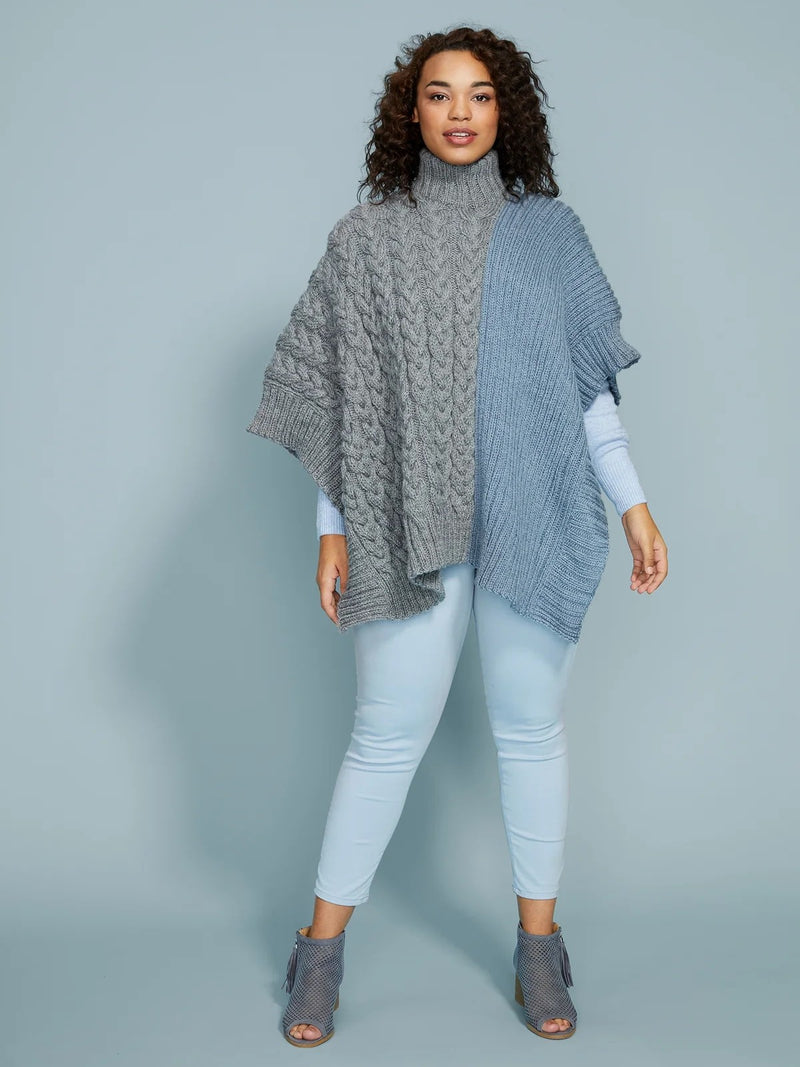 Lane Poncho (Knit) by Lion Brand Yarn