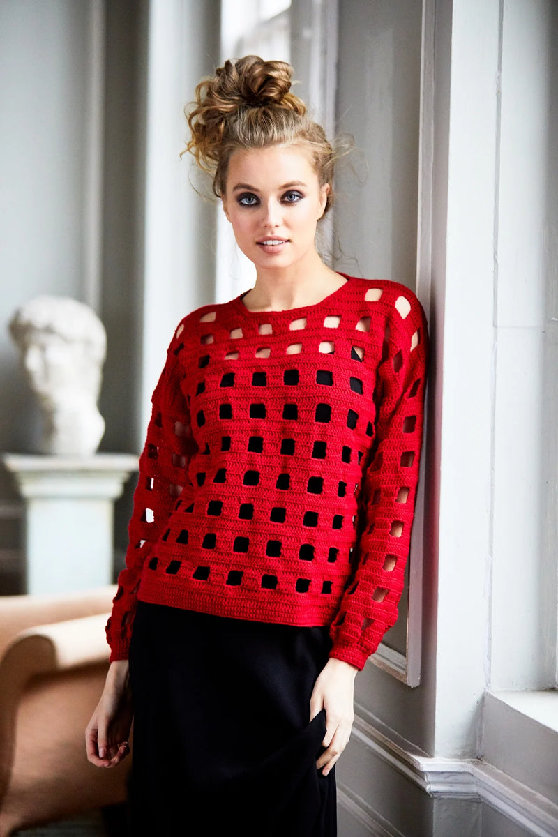 Windowpane Crochet Top