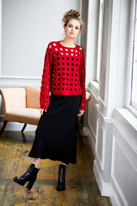 Windowpane Crochet Top