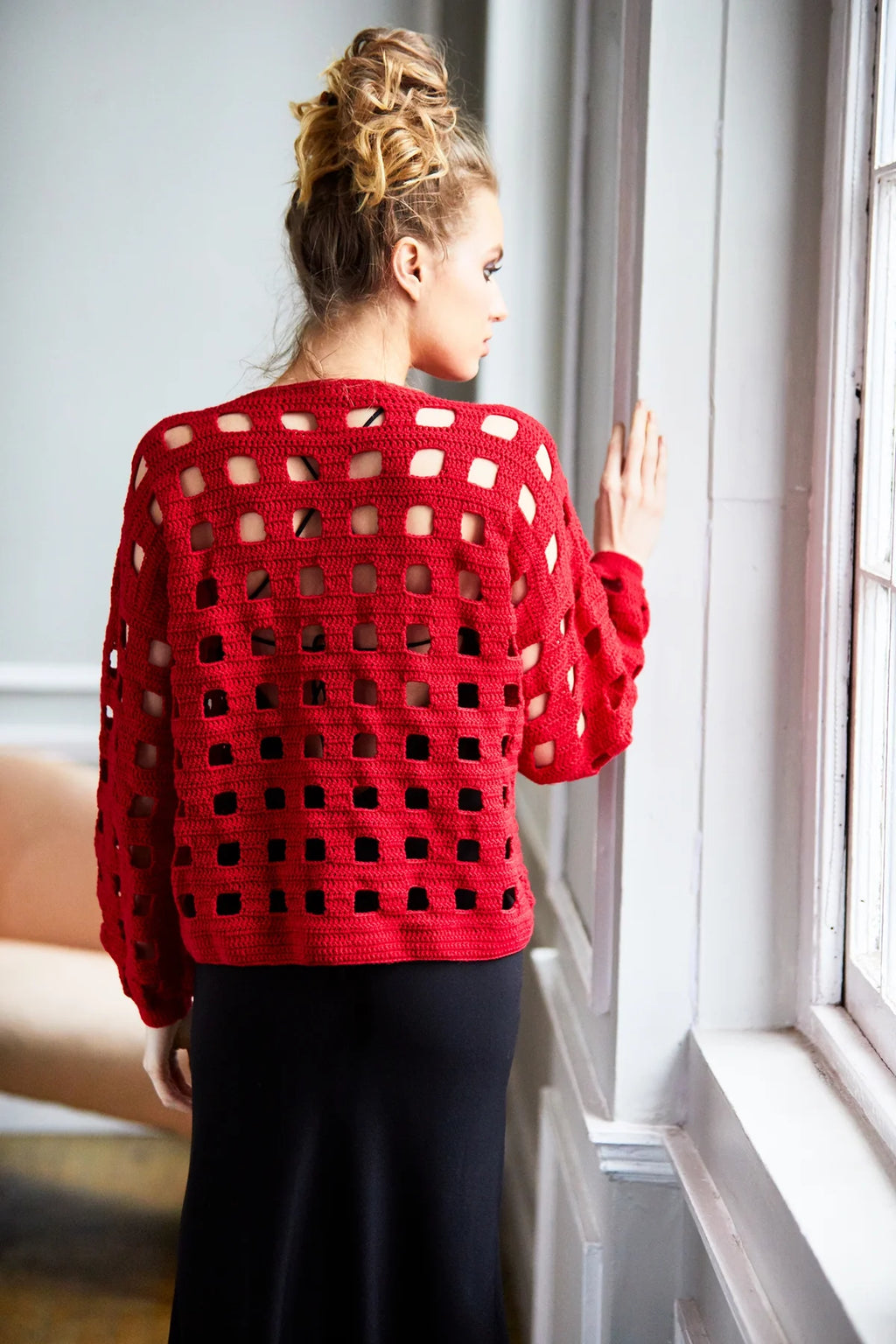 Windowpane Crochet Top