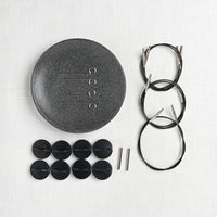 Lykke Umber 3.5" Interchangeable Circular Needle Set, Dandelion Denim Case