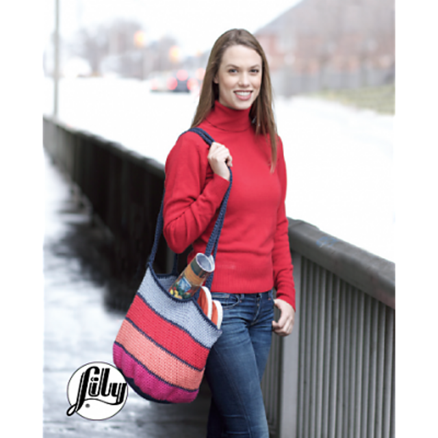 Striped Market Tote Bag by Lily / Sugar'n Cream
