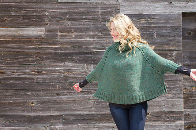 Bonny Raglan Poncho by Pamela Wynne