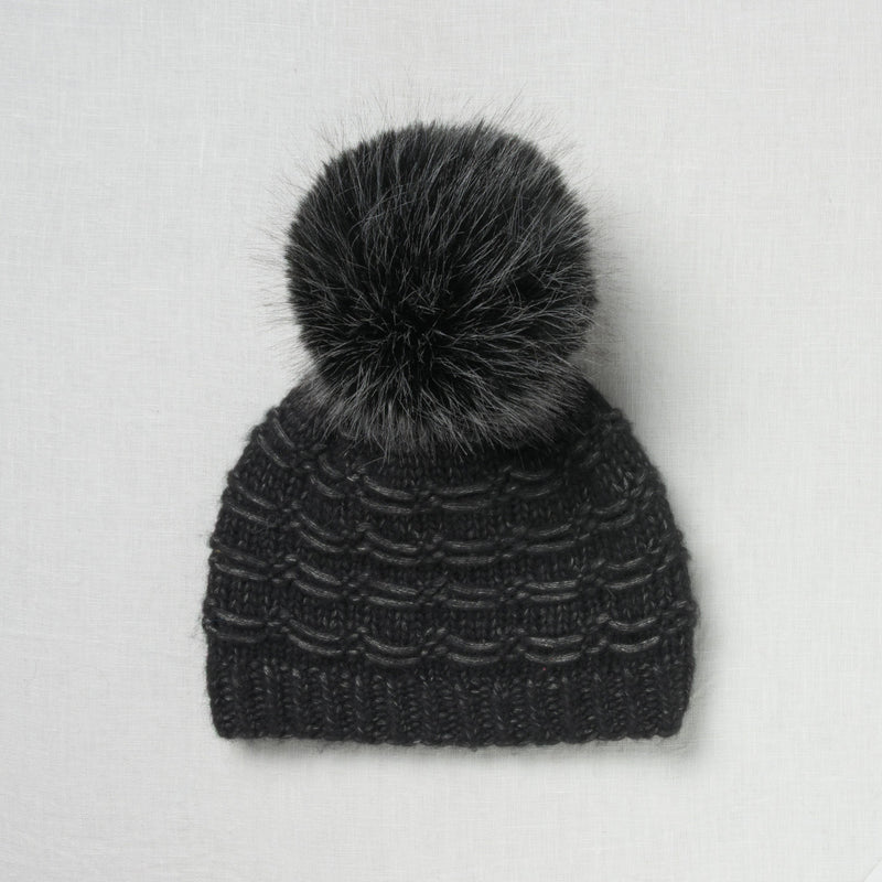 Lovafur Luxe Faux Fur Pom Salt and Pepper Harlequin