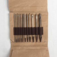 Lykke Umber 6" Interchangeable Crochet Hook Set, Umber Denim Case
