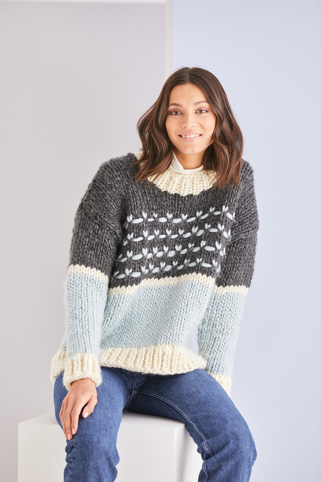 Colourblock Sweater 10184